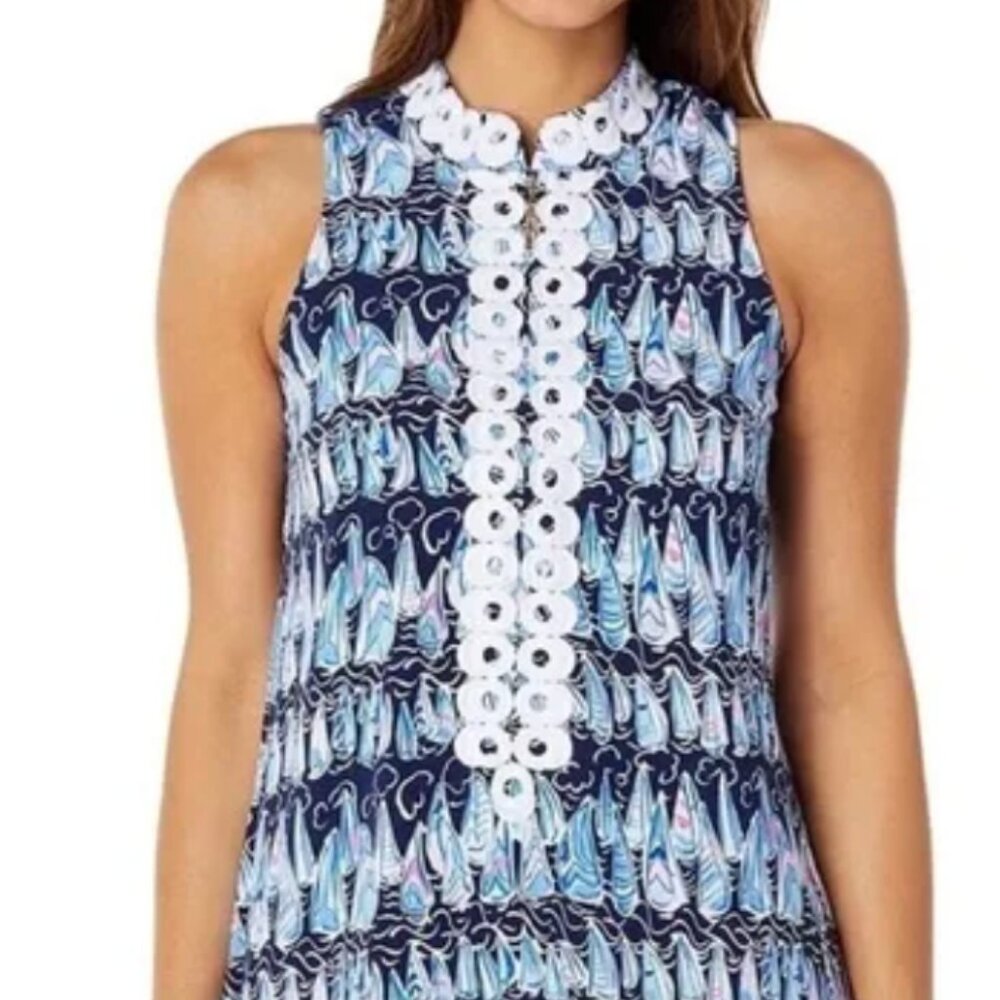 Lilly Pulitzer Jane Shift Dress NWT sz 12 Low Tide Navy Sails & Stripes $178